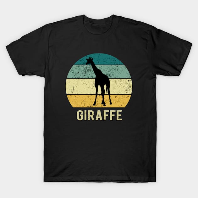 Giraffe At Sunset A Gift For Giraffes Lovers T-Shirt by MerchAndrey